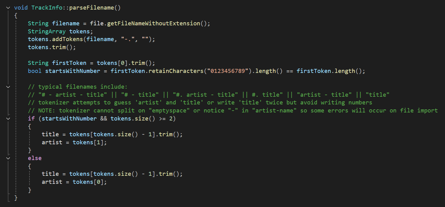 code snippit for tokenizer in DJ app