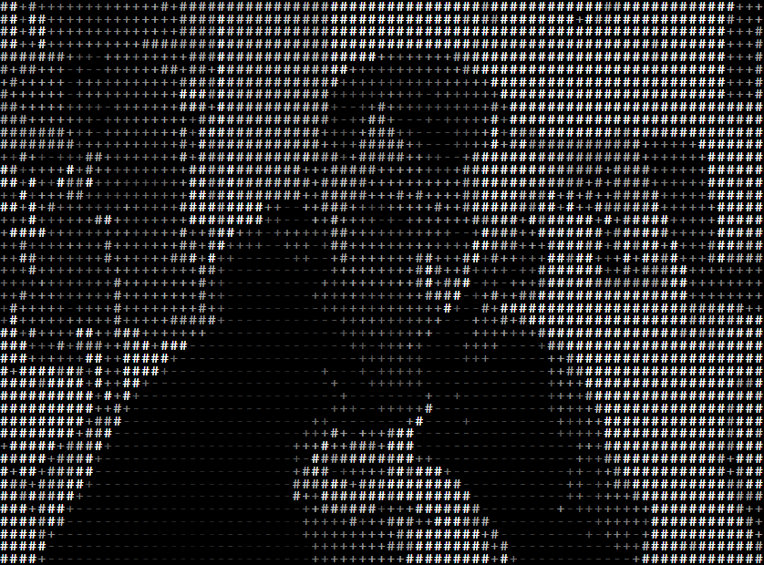 ASCII art of Joe and his cat